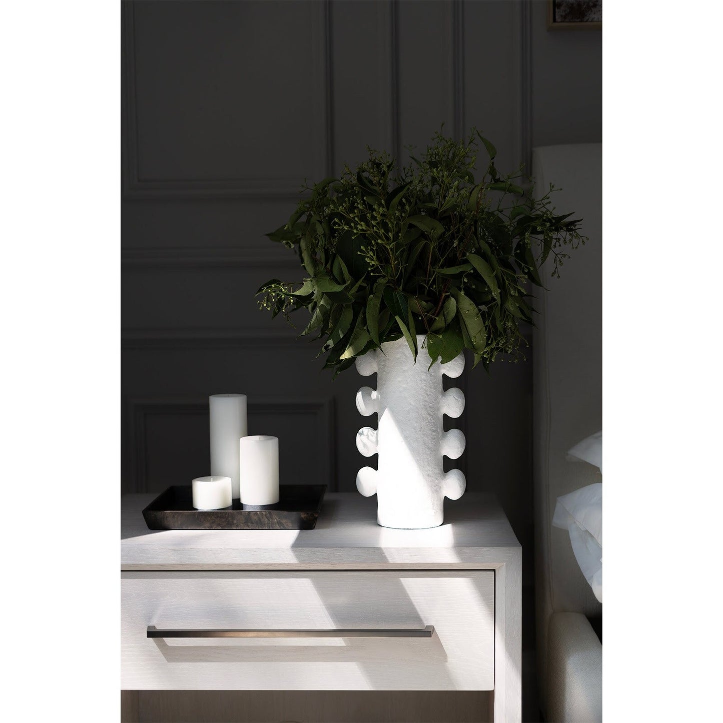 Sanya Metal Vase Large (White).