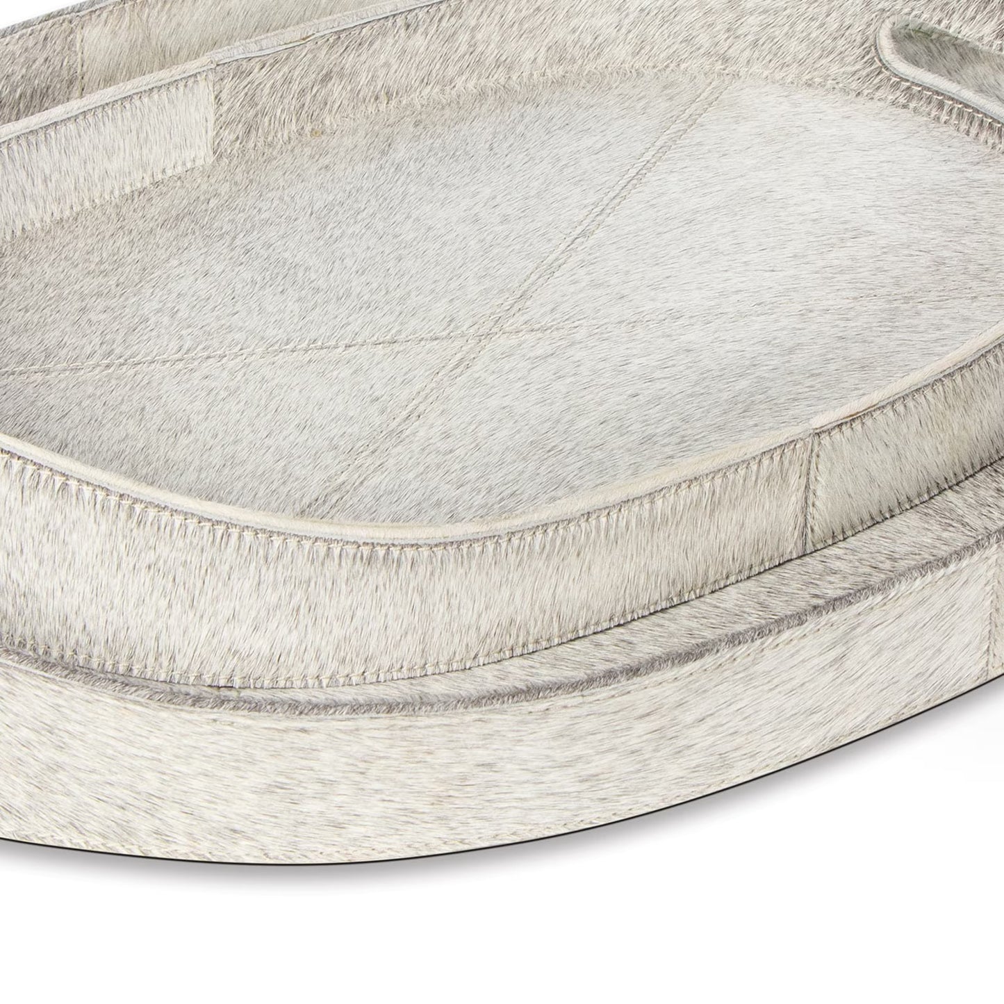 Andres Hair on Hide Tray Set (Grey).