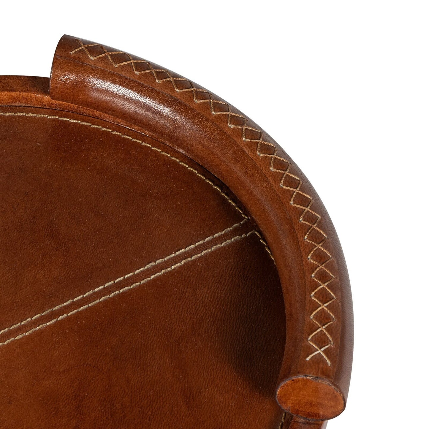 Forte Leather Tray Oval (Cognac).
