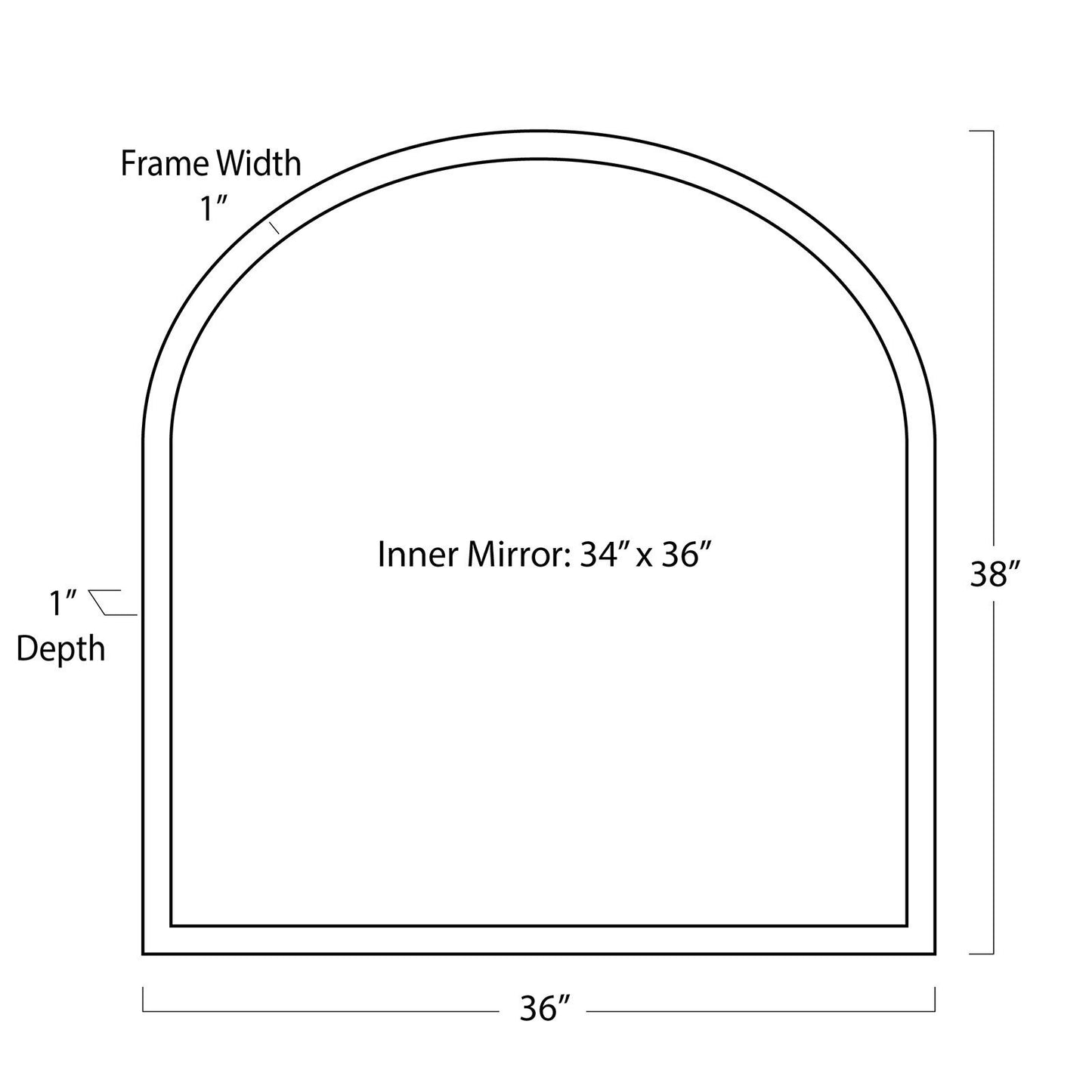 Knox Leather Mantle Mirror (Black).