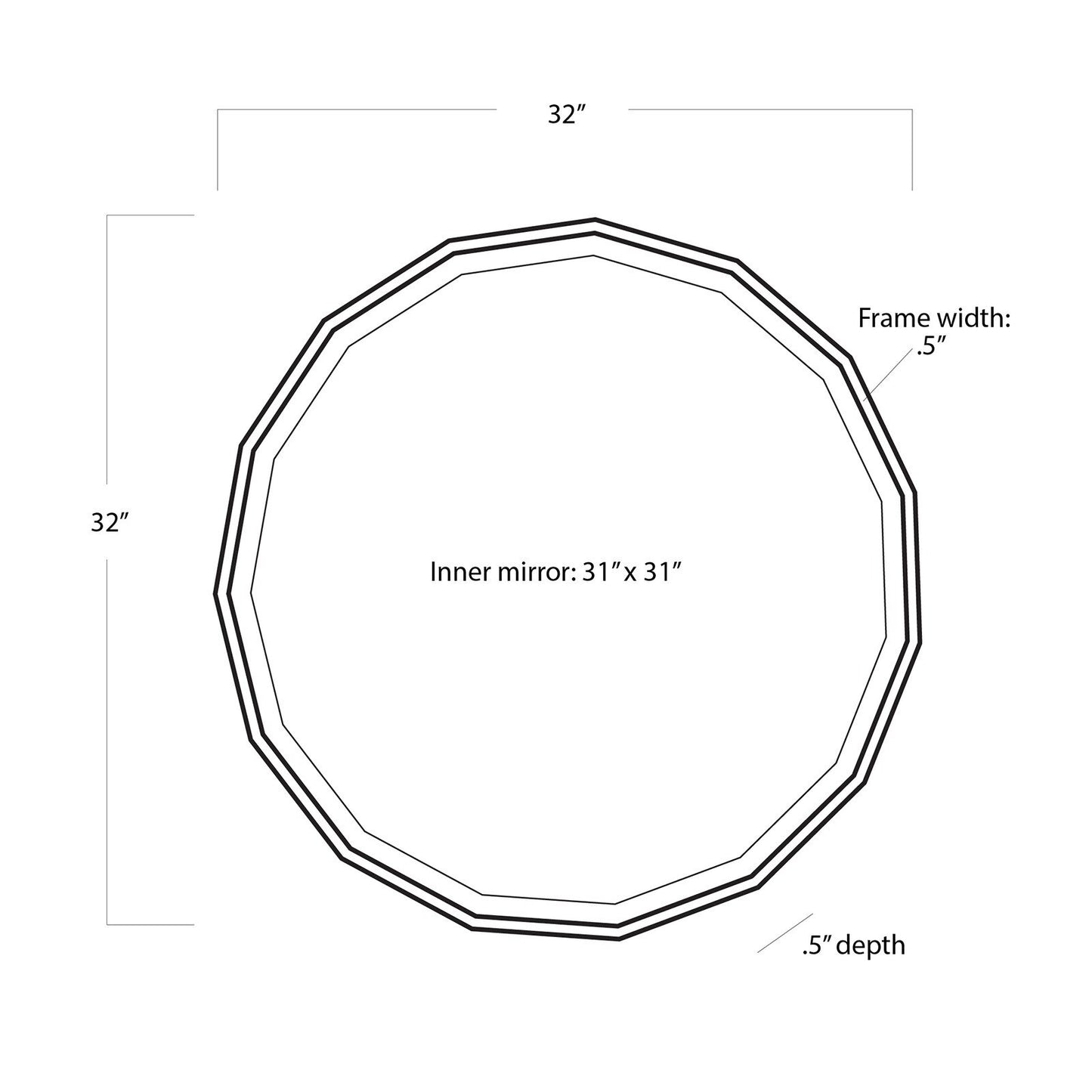 Tarquin Mirror Small.