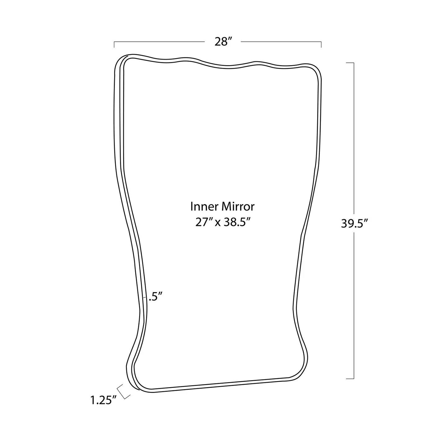 Piero Metal Mirror (Steel).