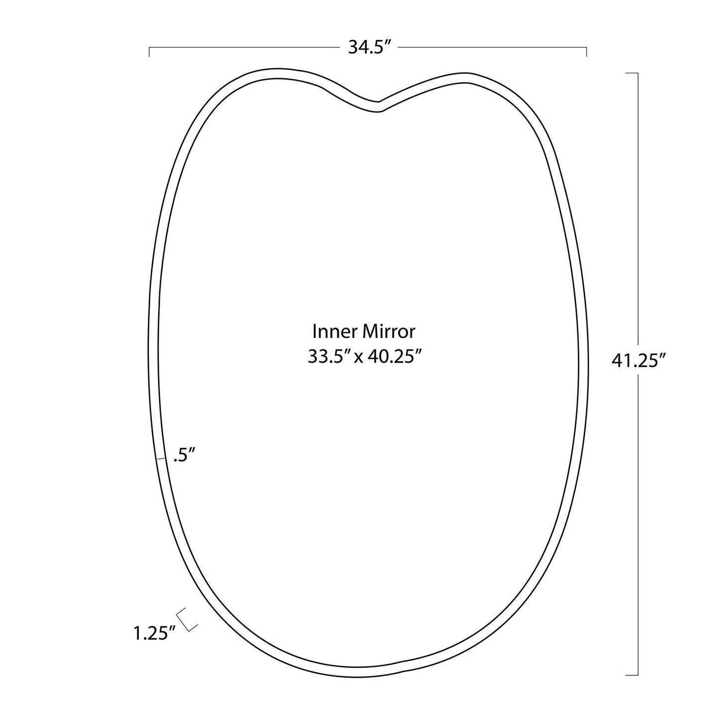 Mela Metal Mirror (Steel).