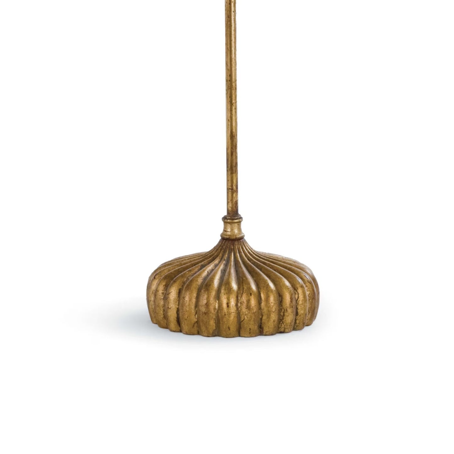 Clove Stem Buffet Table Lamp With Natural Linen Shade.