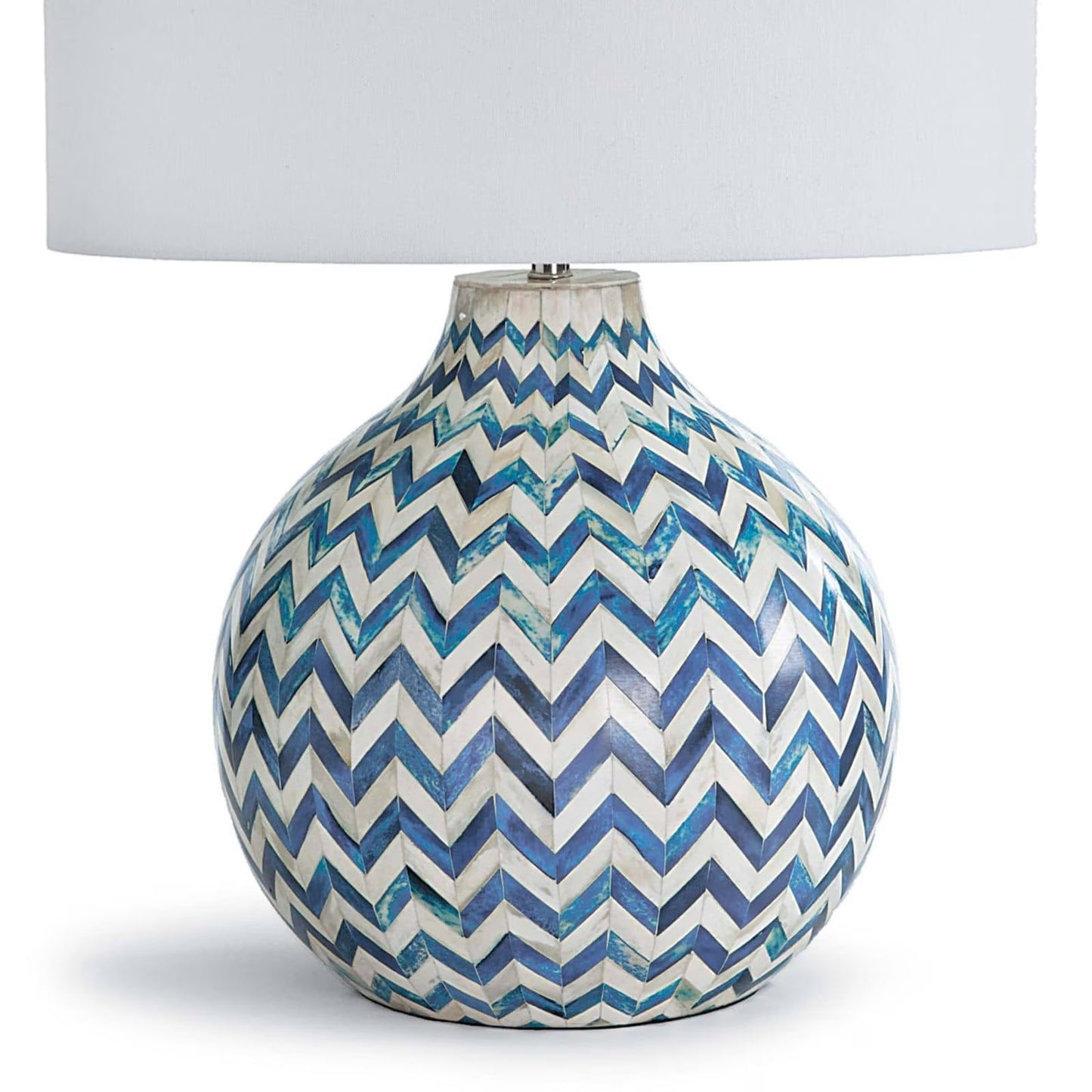 Chevron Bone Table Lamp (Indigo).