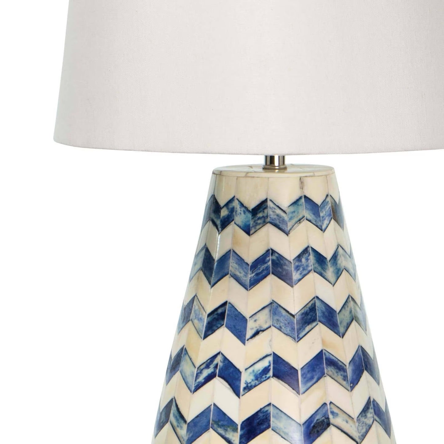 Cassia Chevron Table Lamp (Blue).