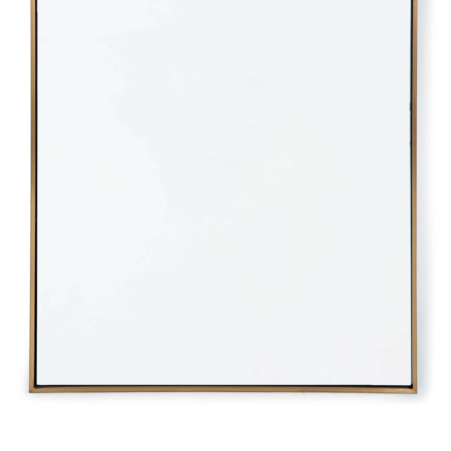 Hanging Rectangle Mirror (Natural Brass).