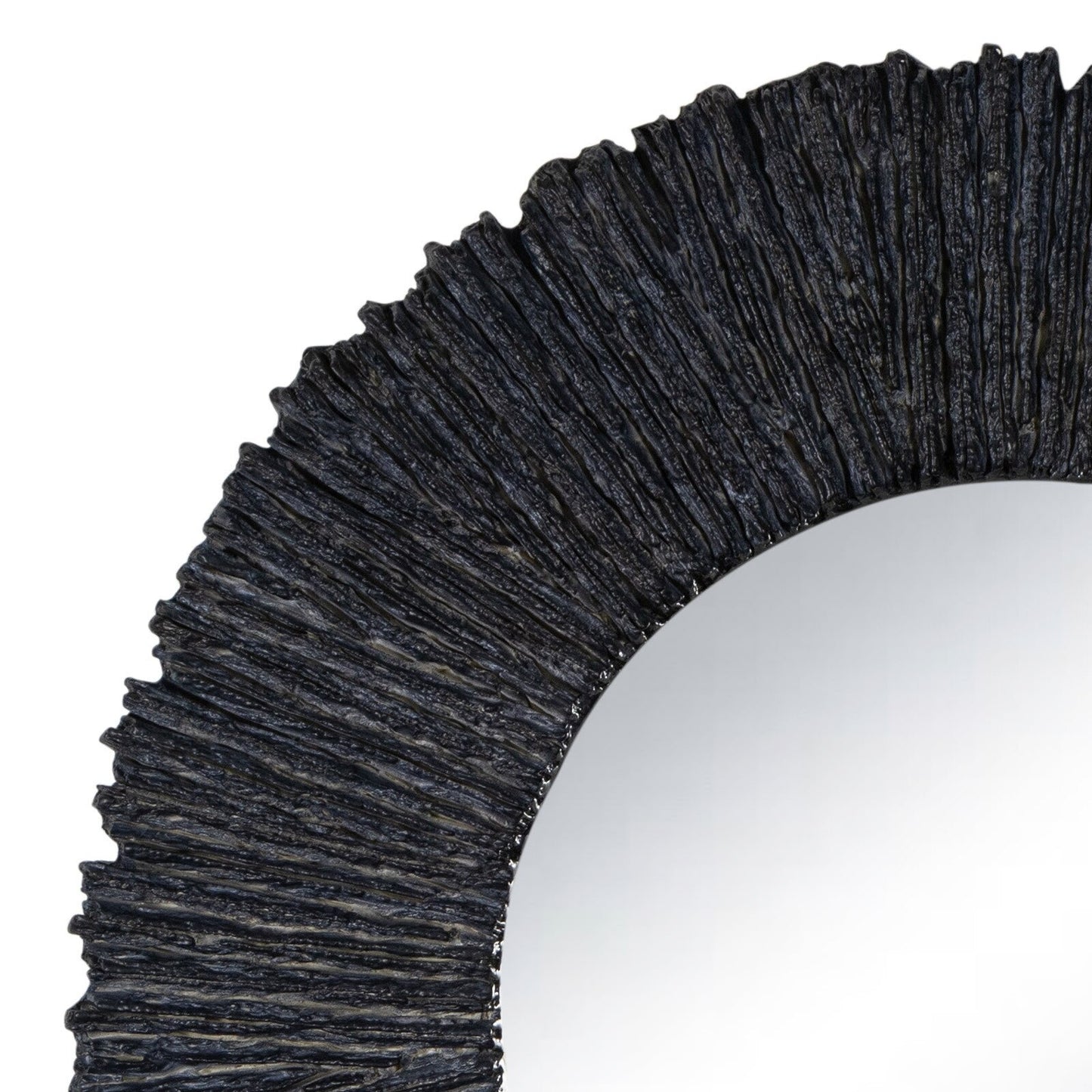 Slate Mirror Round (Black).