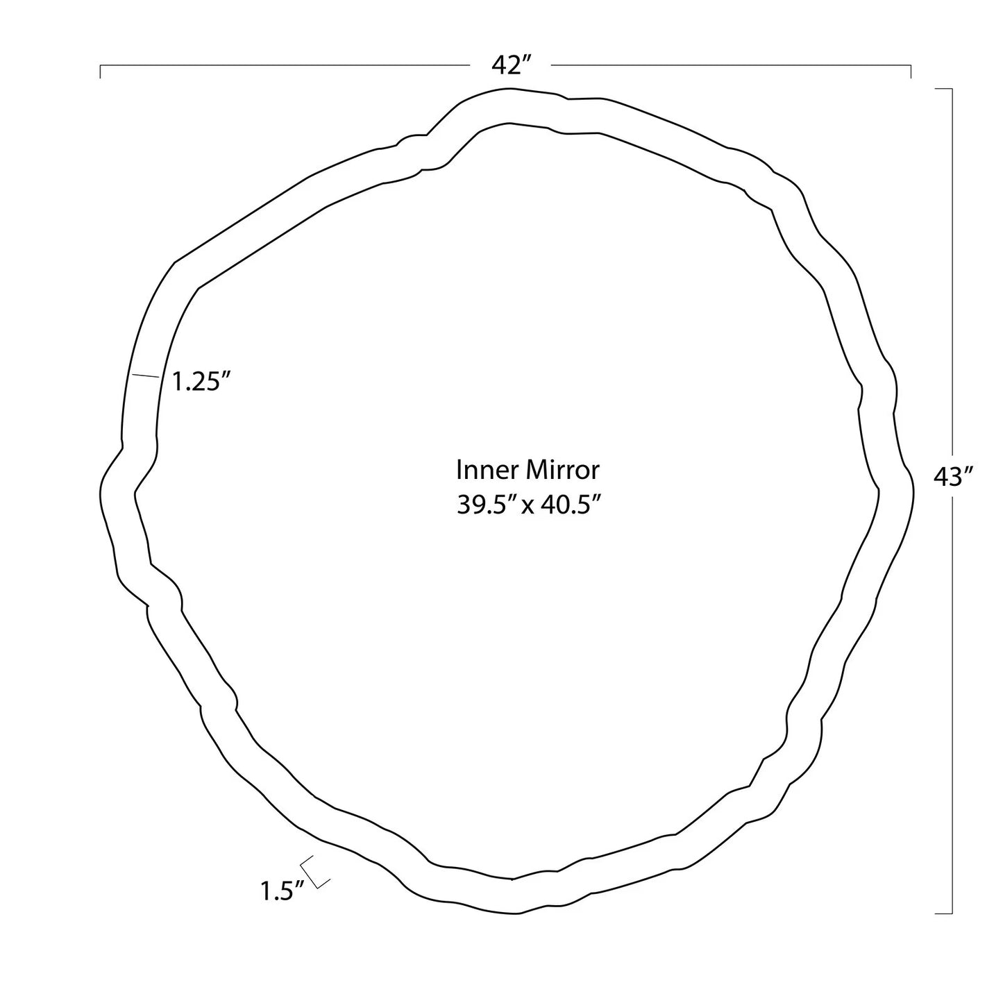 Vine Mirror Large (Antique Gold).