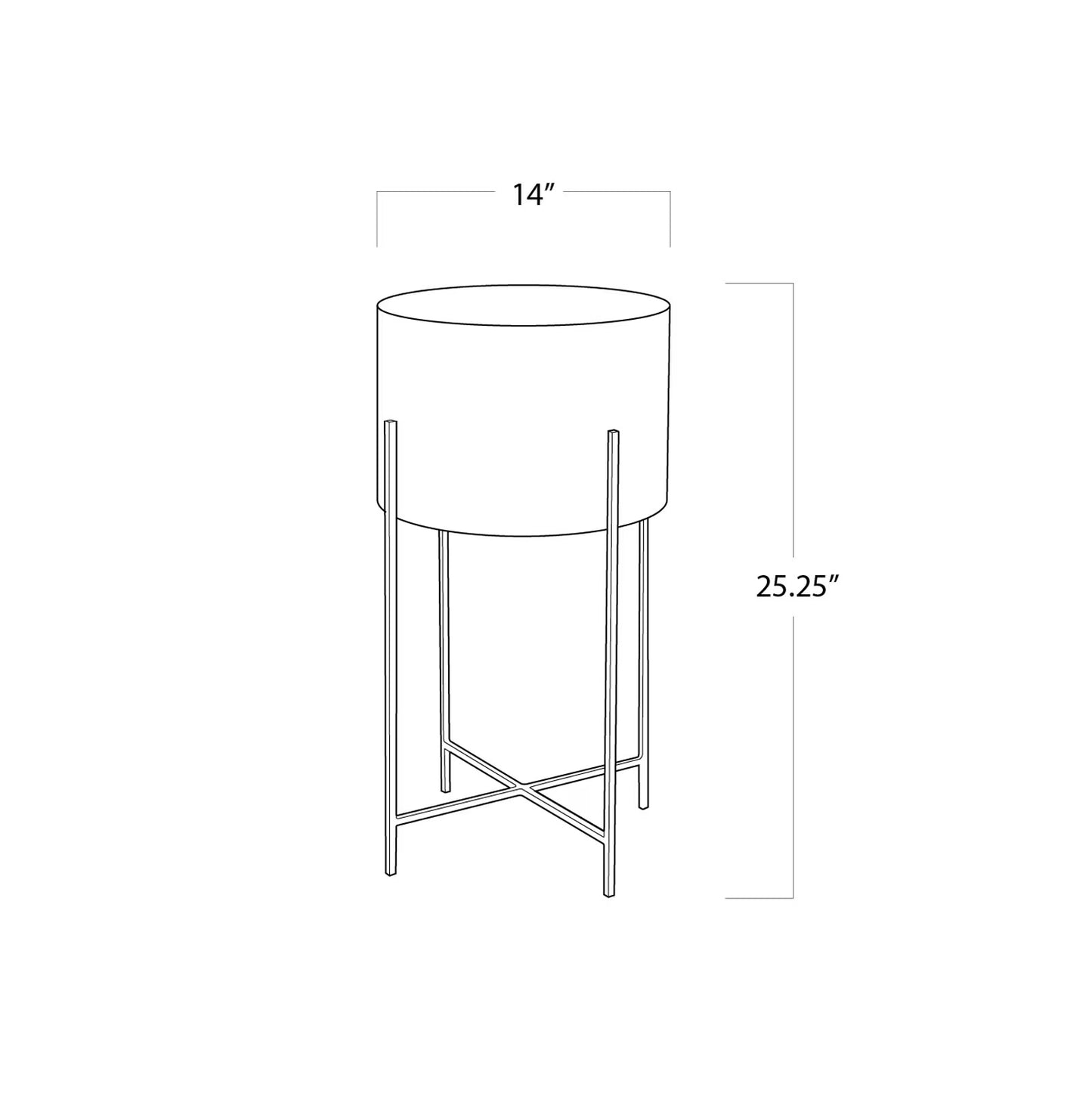Bone Drum Table (Antique Brass).