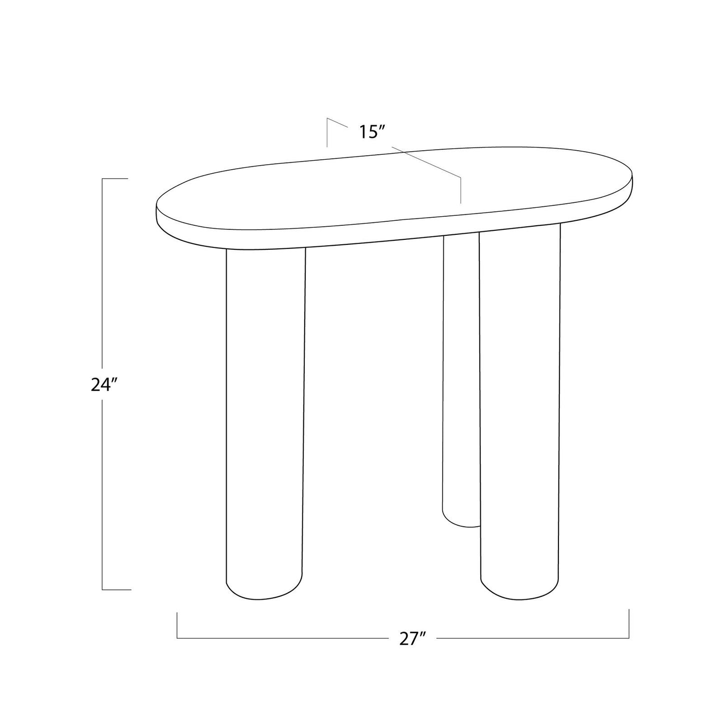 Gabrielle Marble End Table.