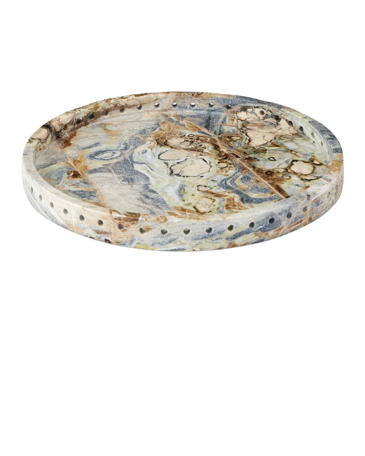 Freya Floral Jade Marble Tray.