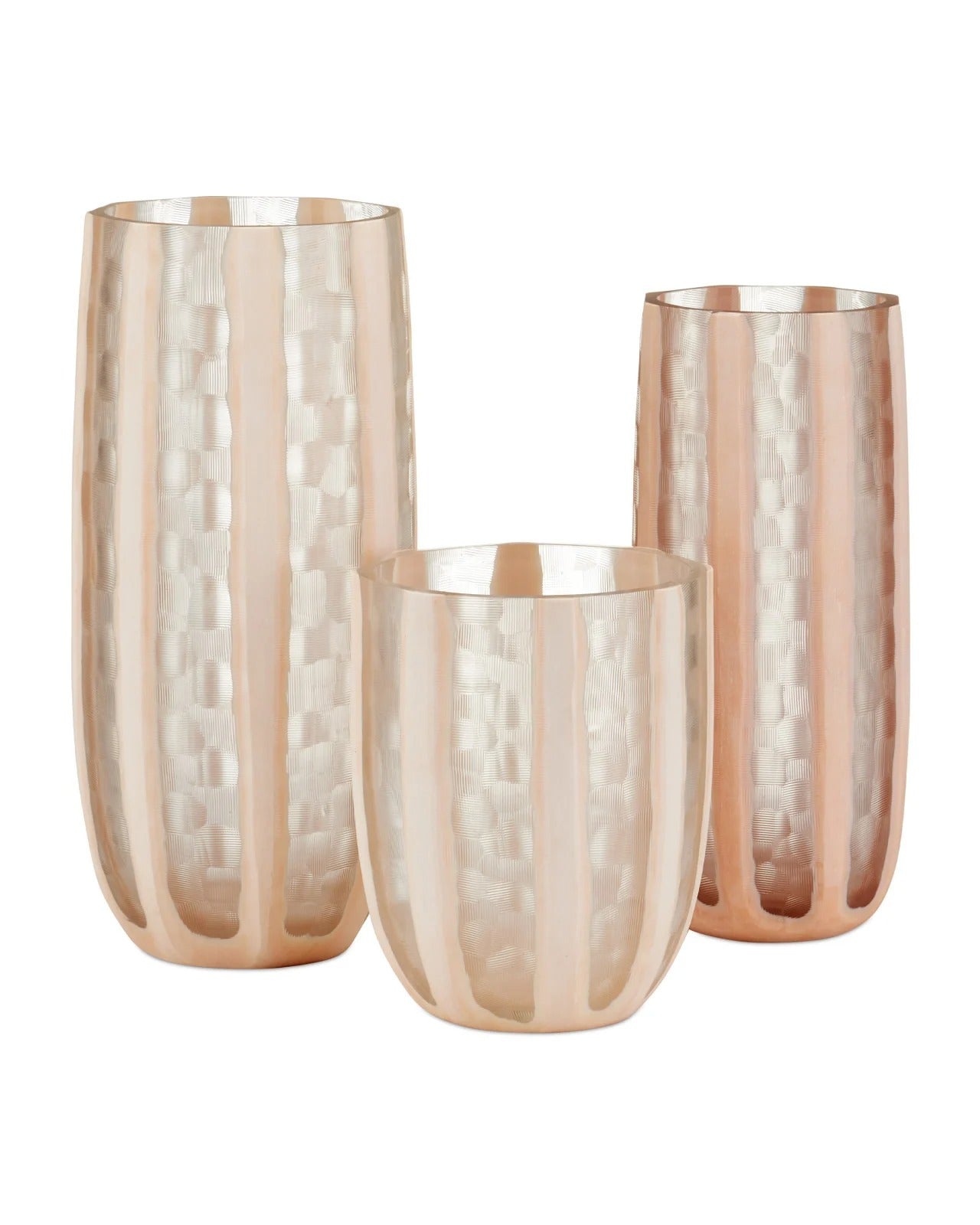 Merletto Glass Vase Set of 3.