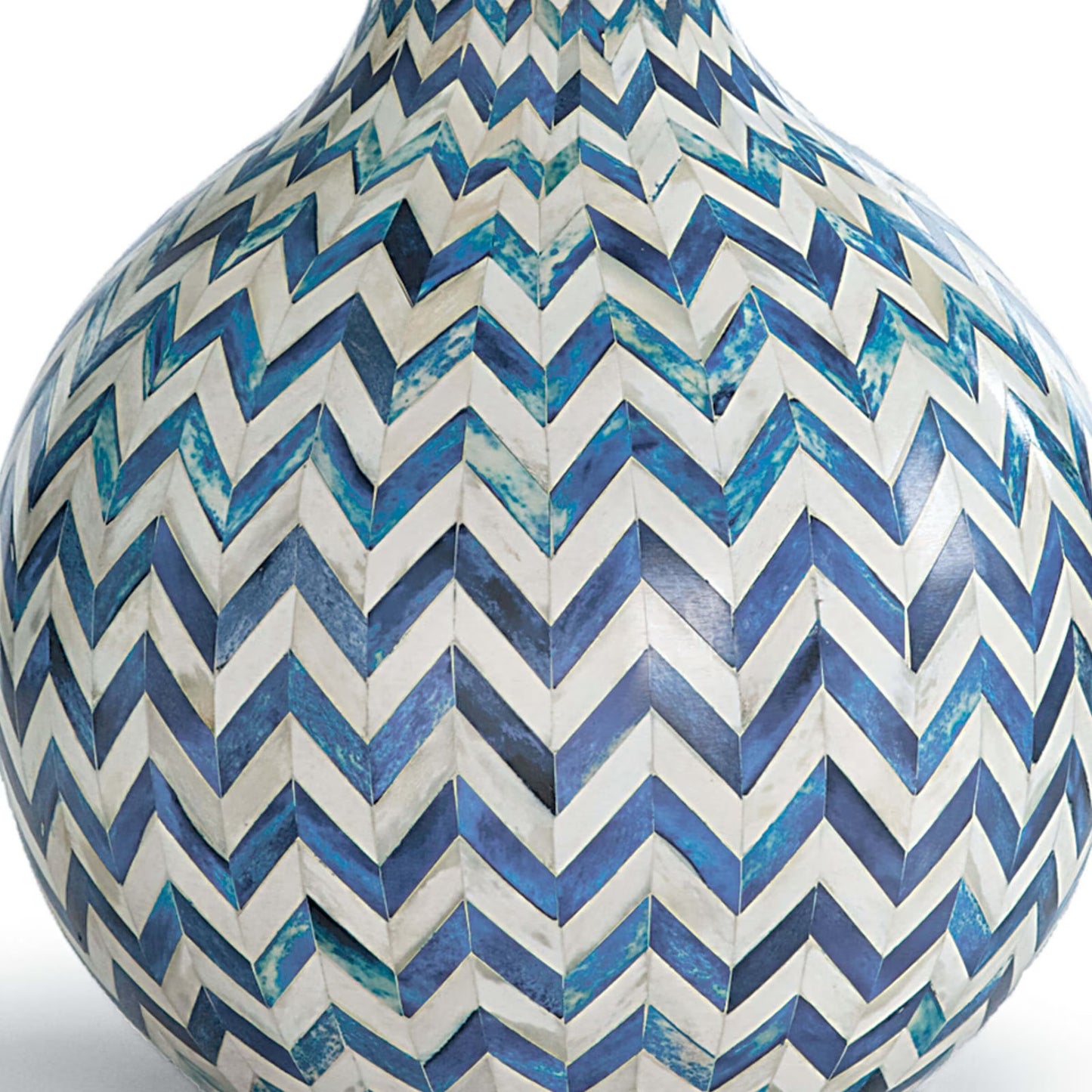 Chevron Bone Table Lamp (Indigo).