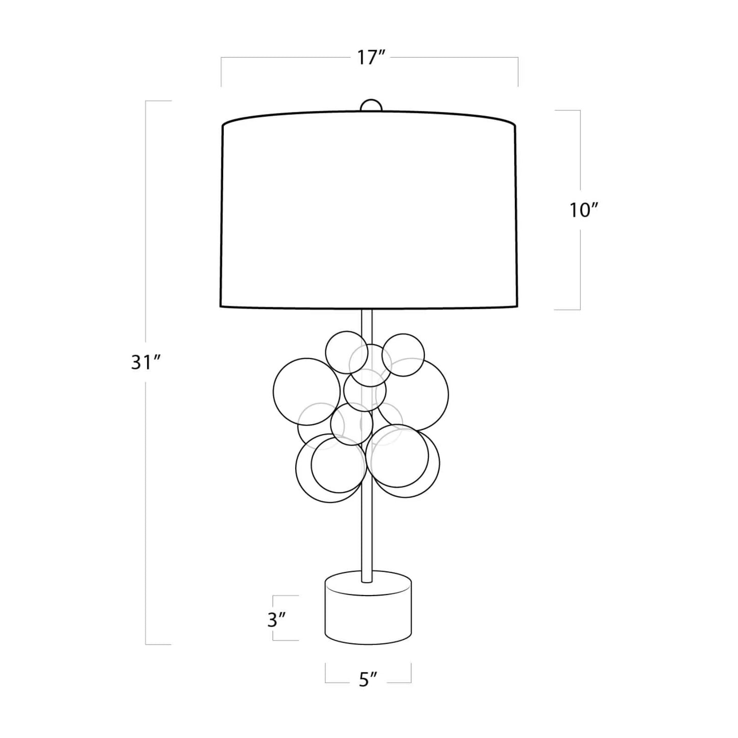Bubbles Table Lamp (Clear).