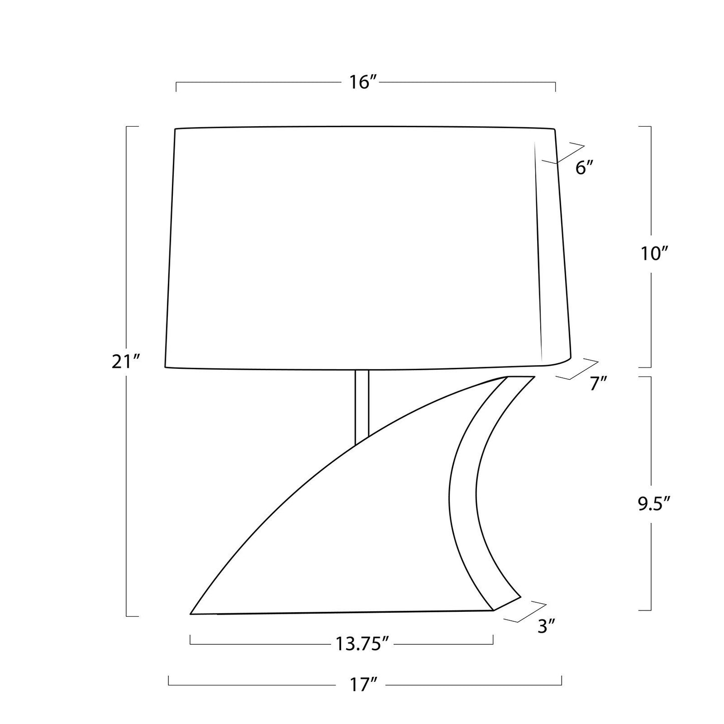 Fin Crystal Table Lamp.