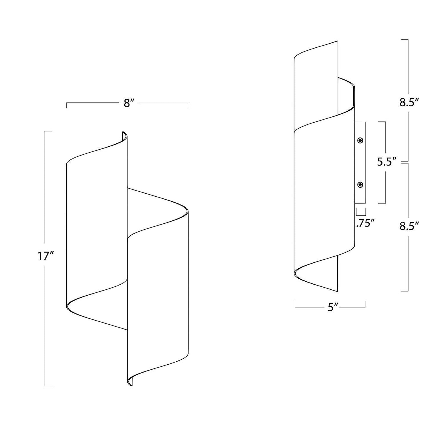 Folio Sconce (White and Gold).