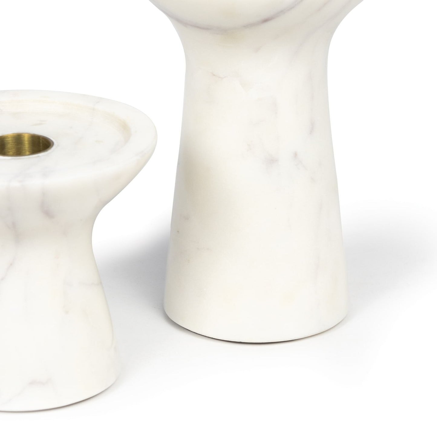 Klein Marble Candle Holder Set (White).