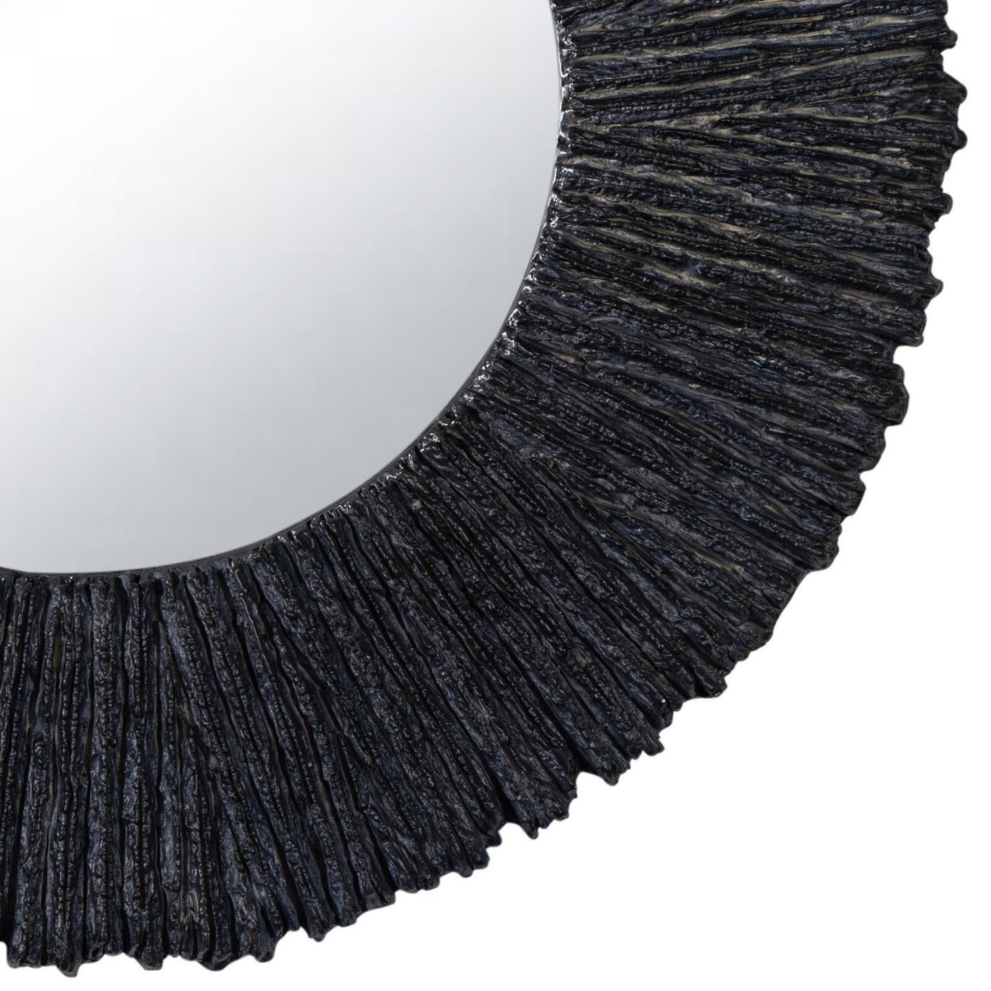 Slate Mirror Round (Black).
