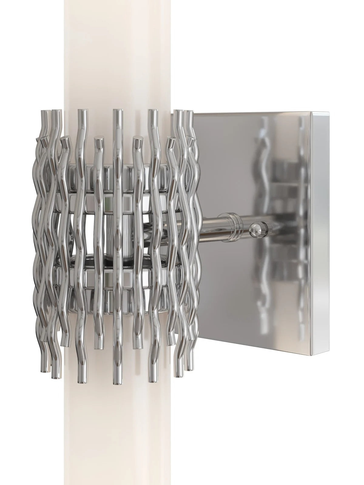 Brietta Nickel Bath Wall Sconce.