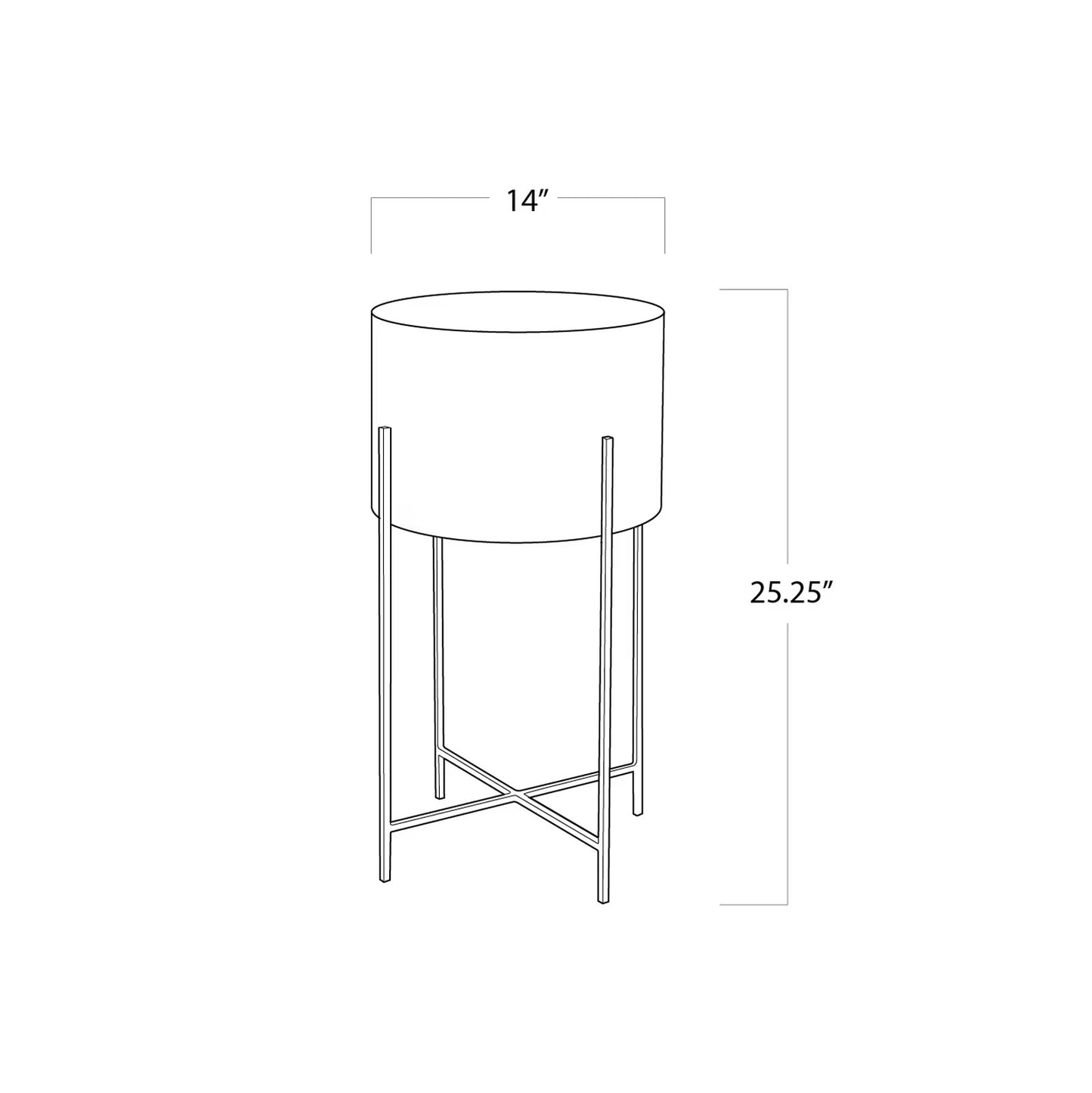 Bone Drum Table (Polished Nickel).