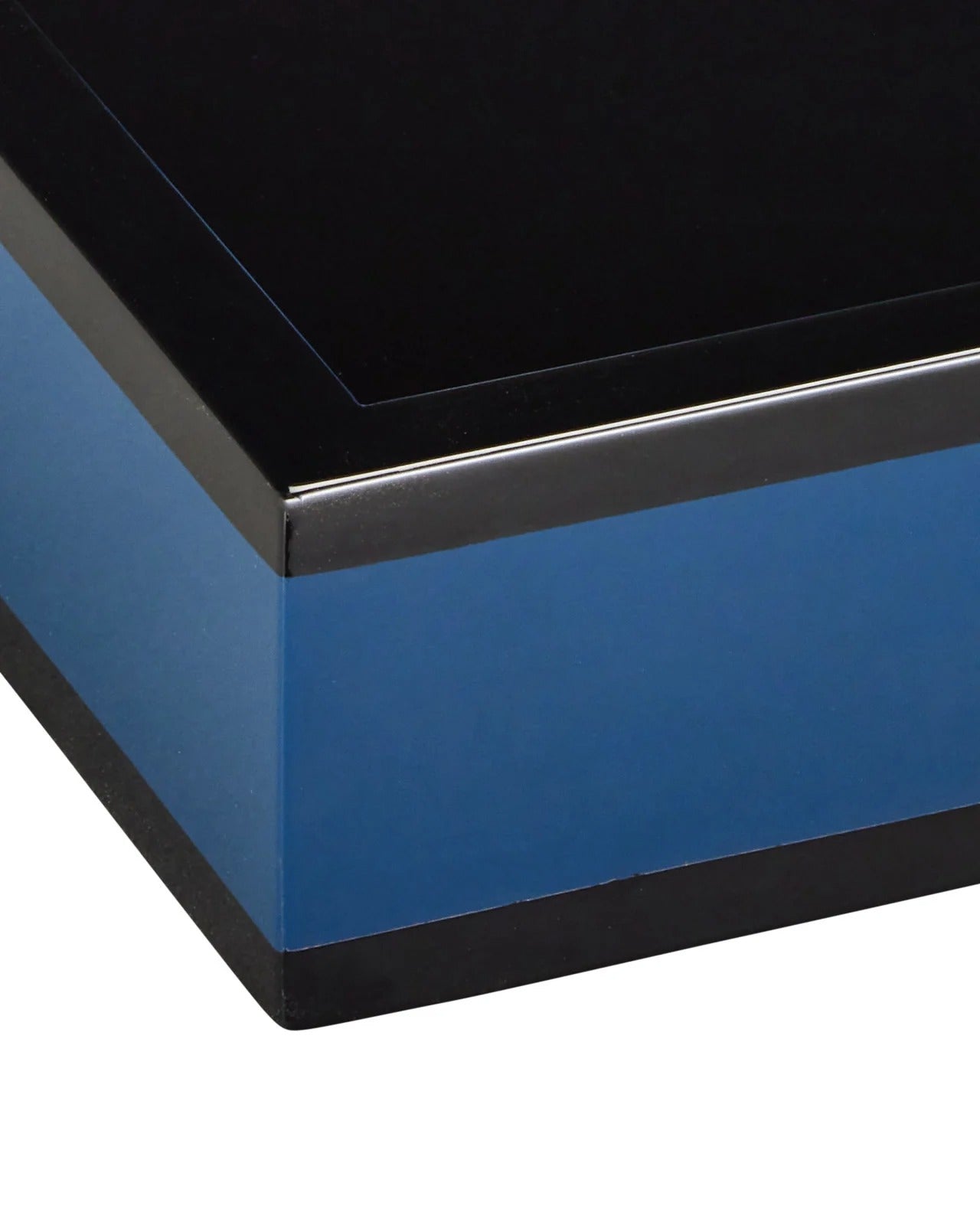 Navy Lacquer Tray Set of 2.