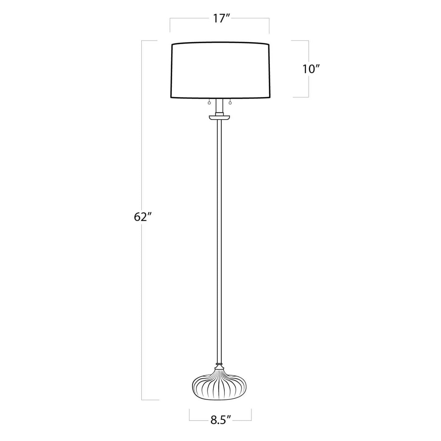 Clove Stem Floor Lamp (Antique Gold Leaf).