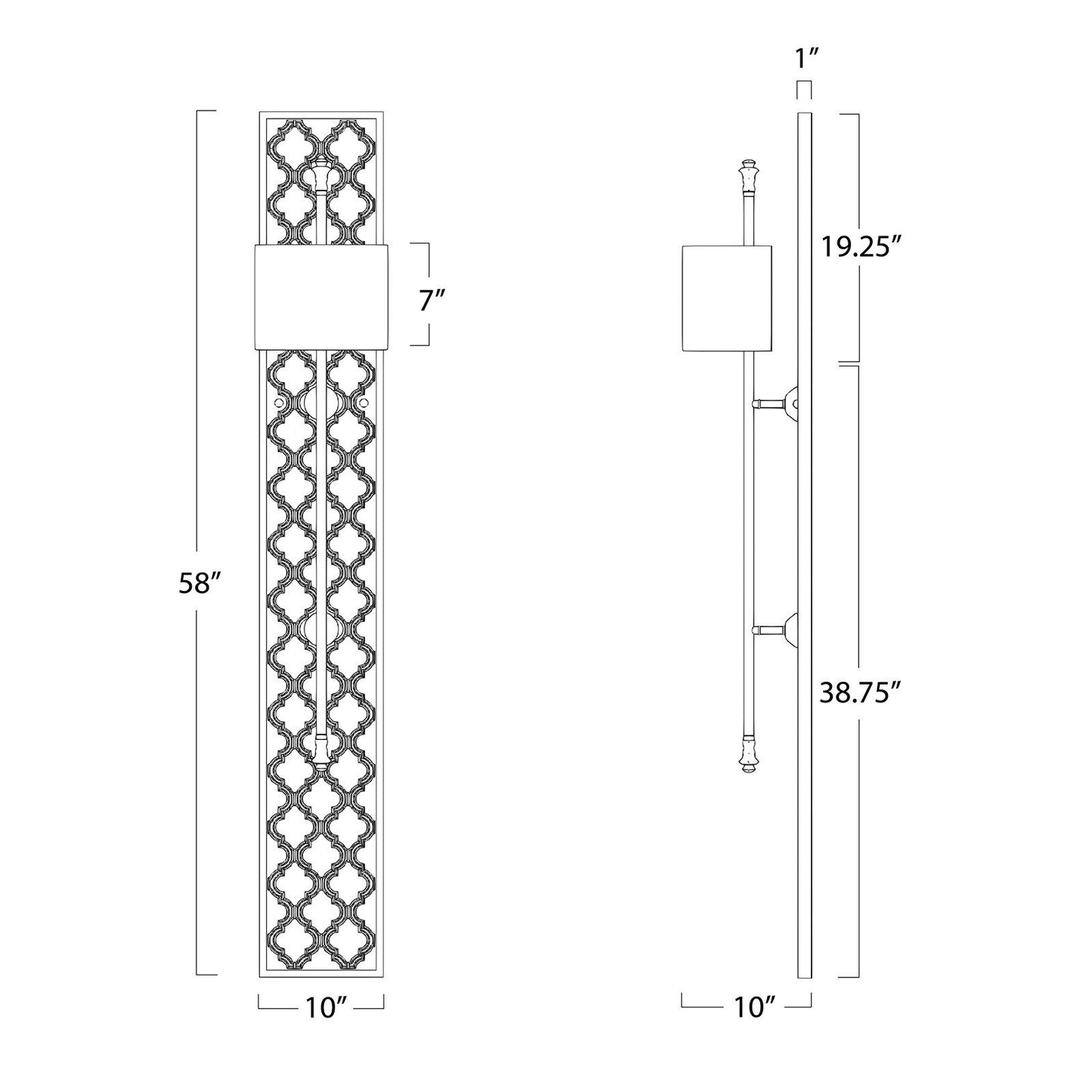Carved Panel Sconce.