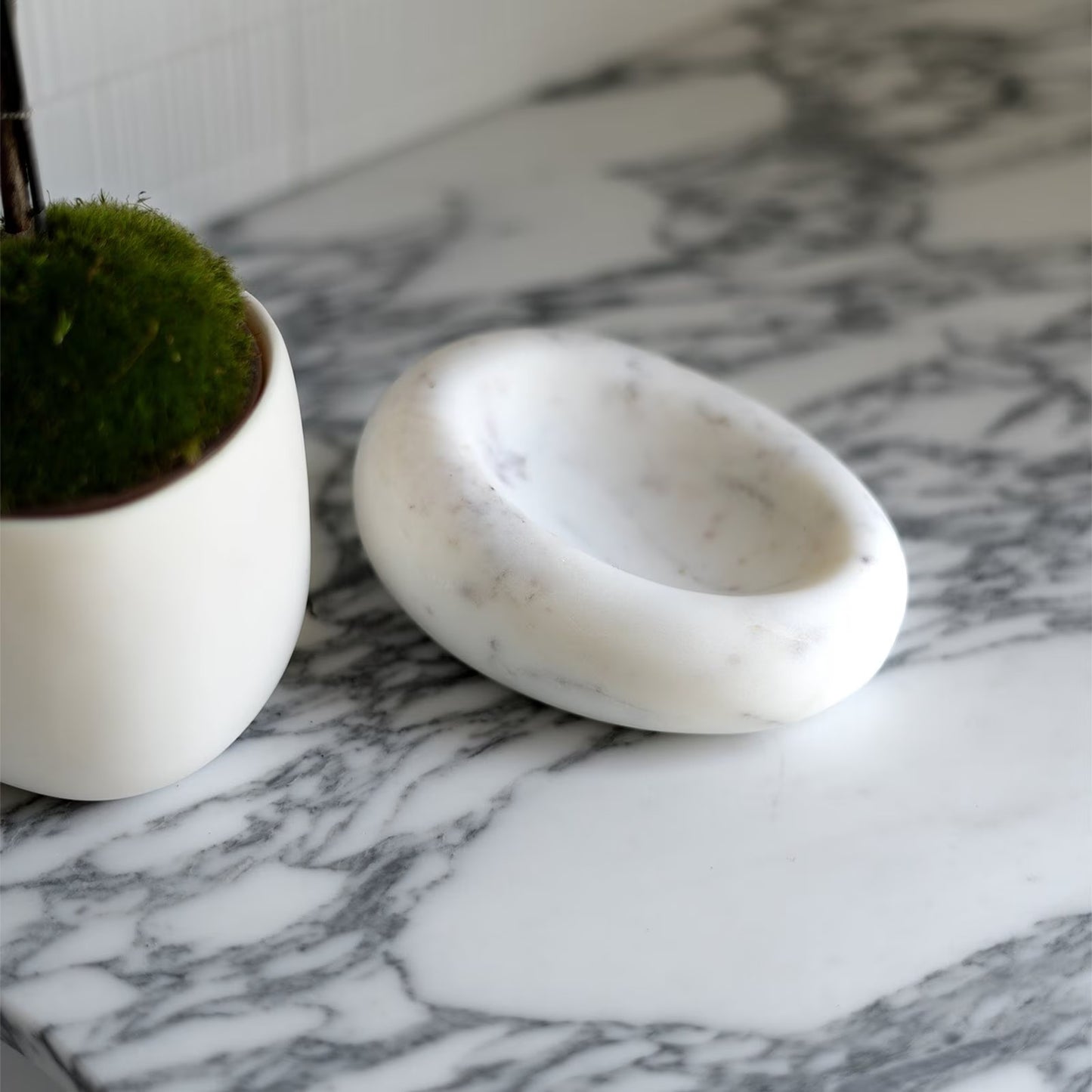Lagoon Marble Bowl (White).