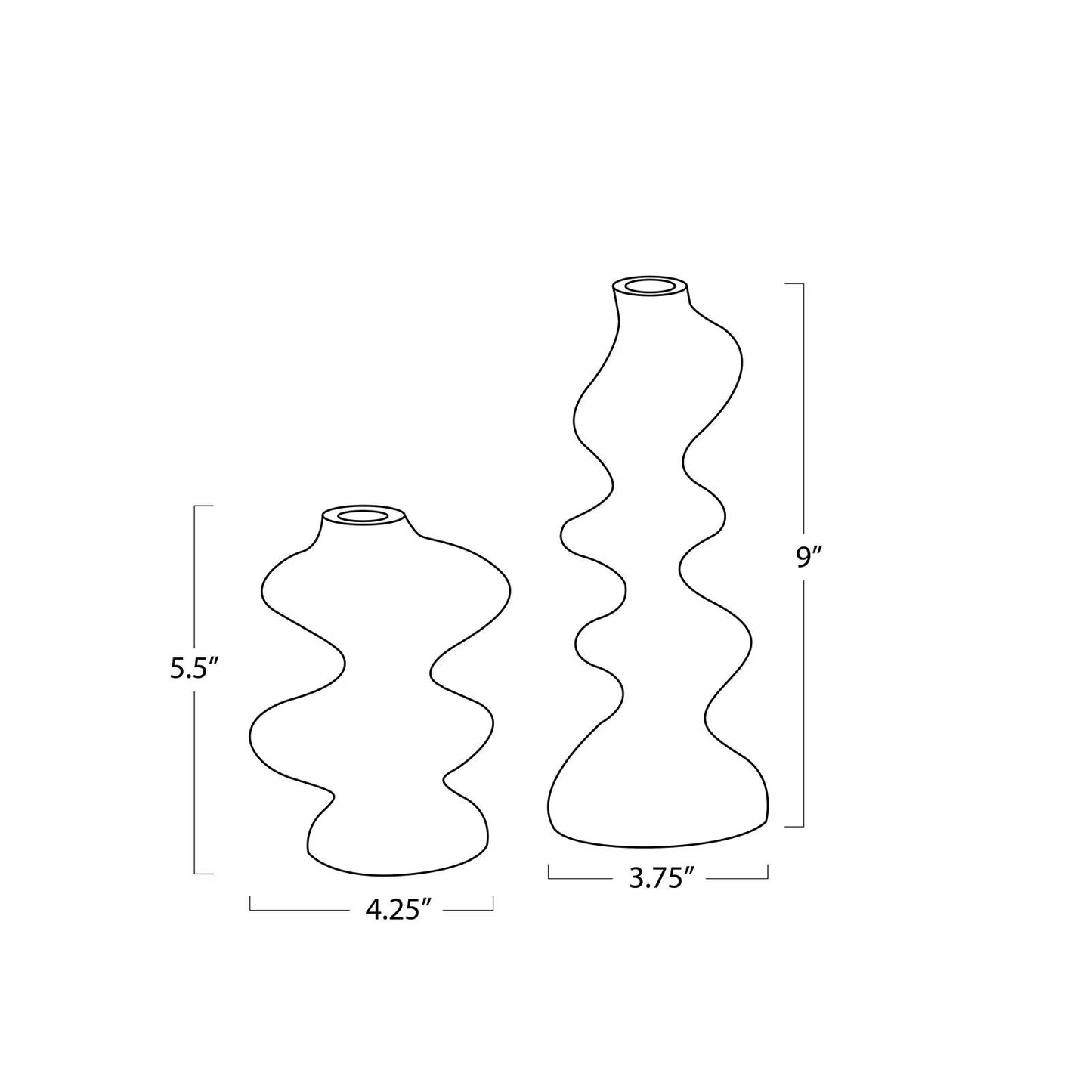 Blobby Candle Set (Brass).