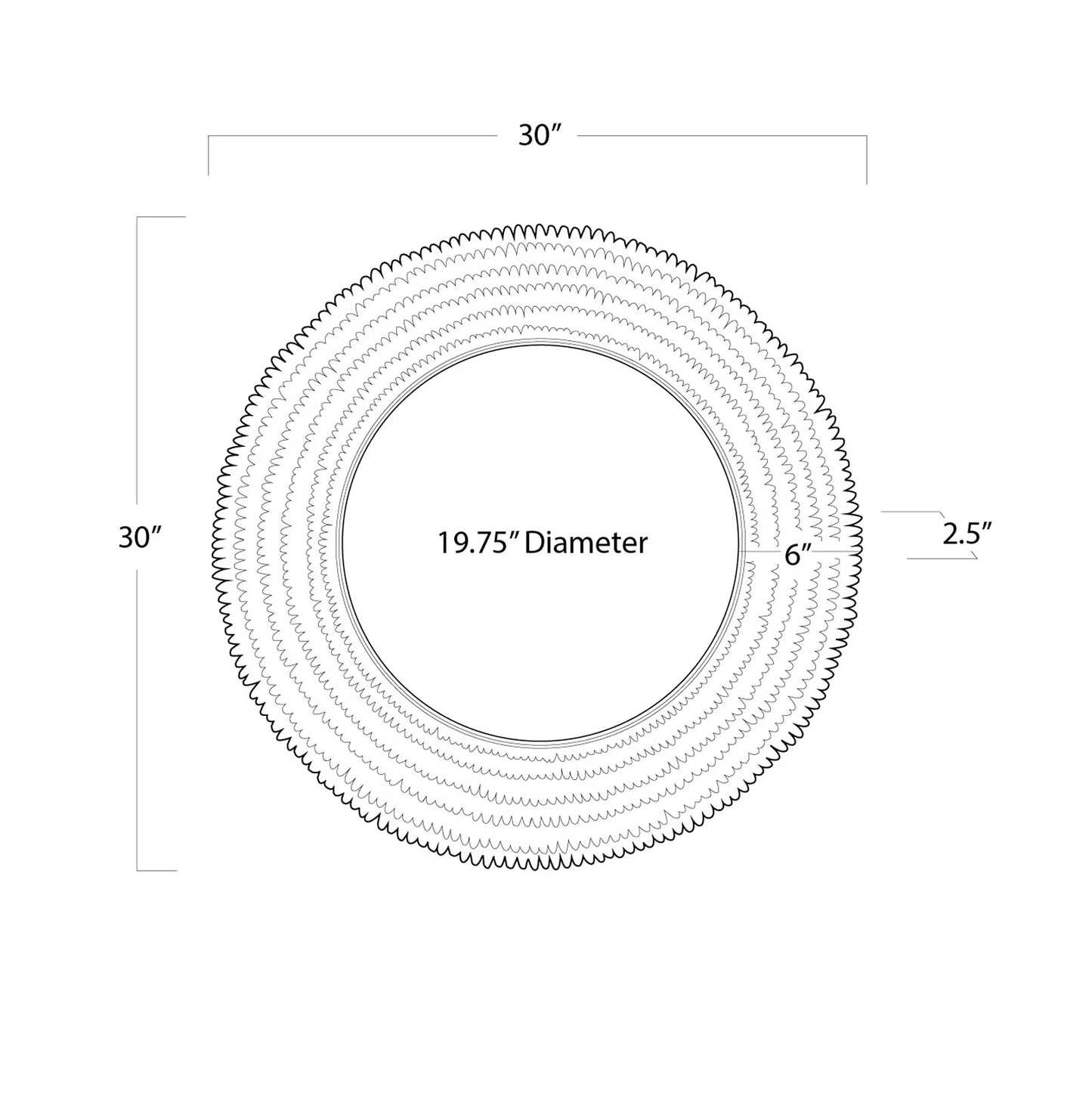 Petal Mirror Small (Gold).