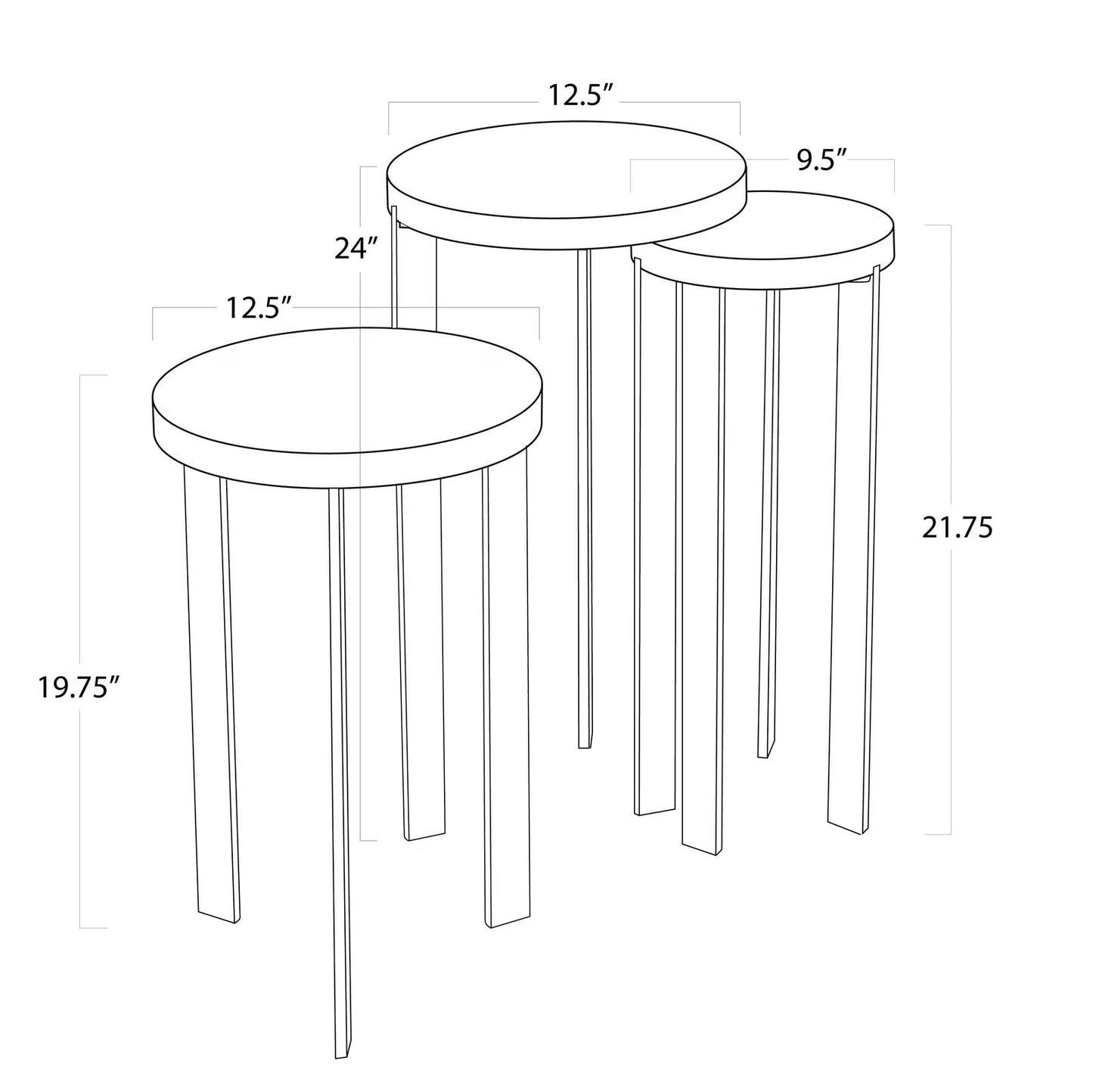 Andres Hair on Hide Mixer Table Set (Polished Nickel).