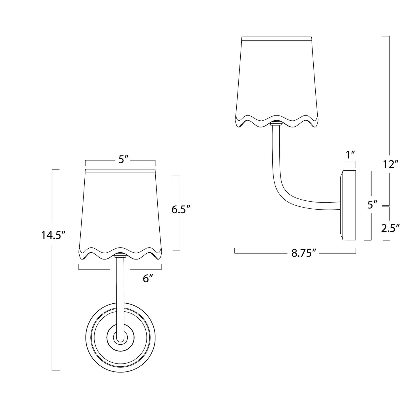 Ariel Sconce (Natural Brass).