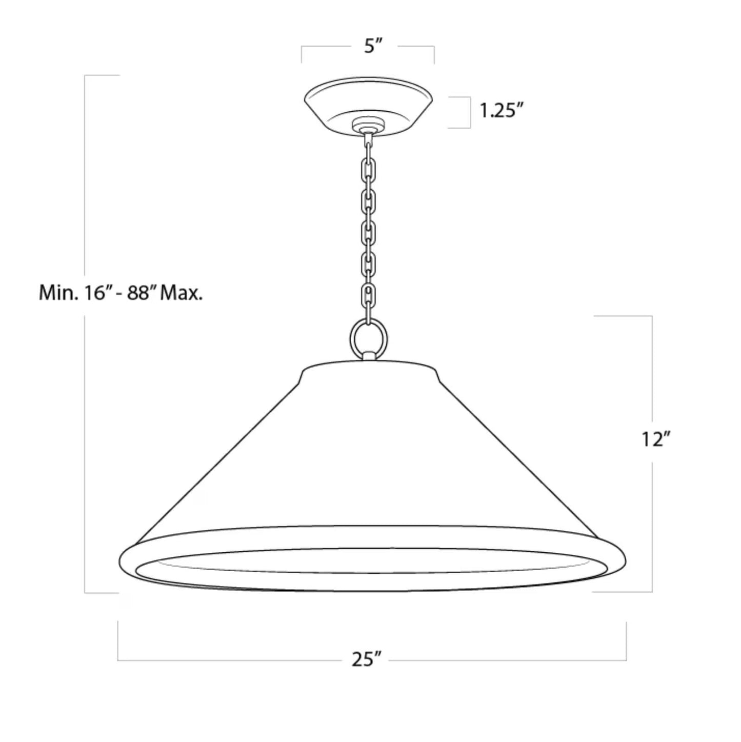 Billie Concrete Pendant Large.