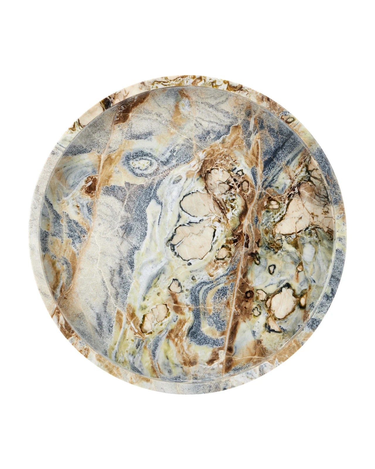 Freya Floral Jade Marble Tray.