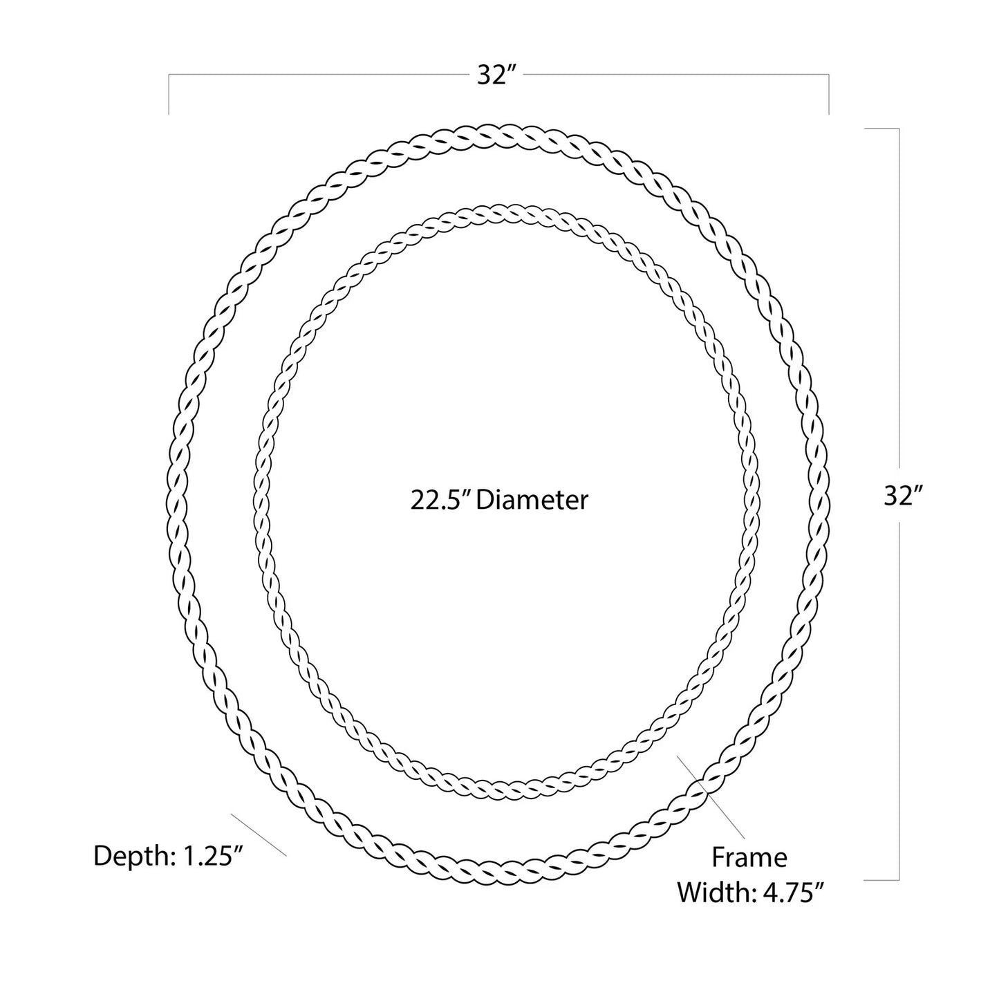 Pierre Rattan Mirror.