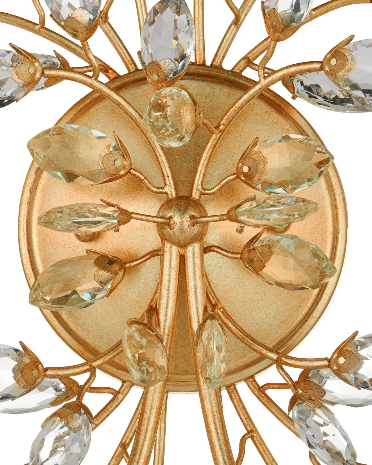 Forget-Me-Not Gold Wall Sconce.