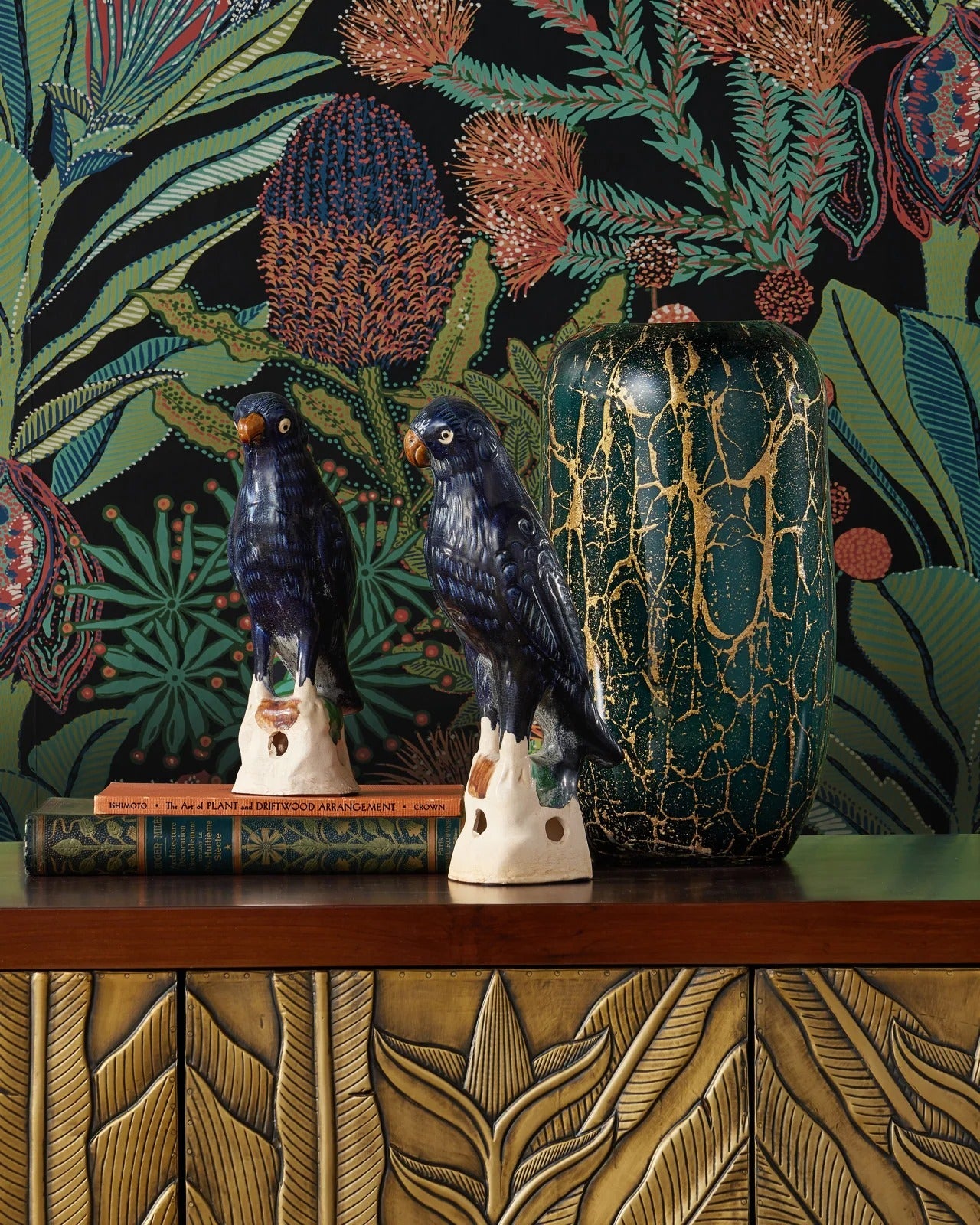 Vitry Green & Gold Vase.