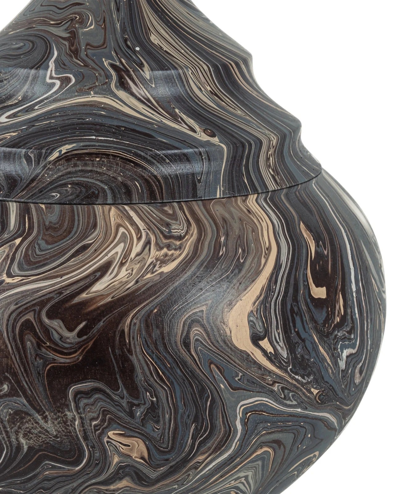 Marbleized Short Turret Box.