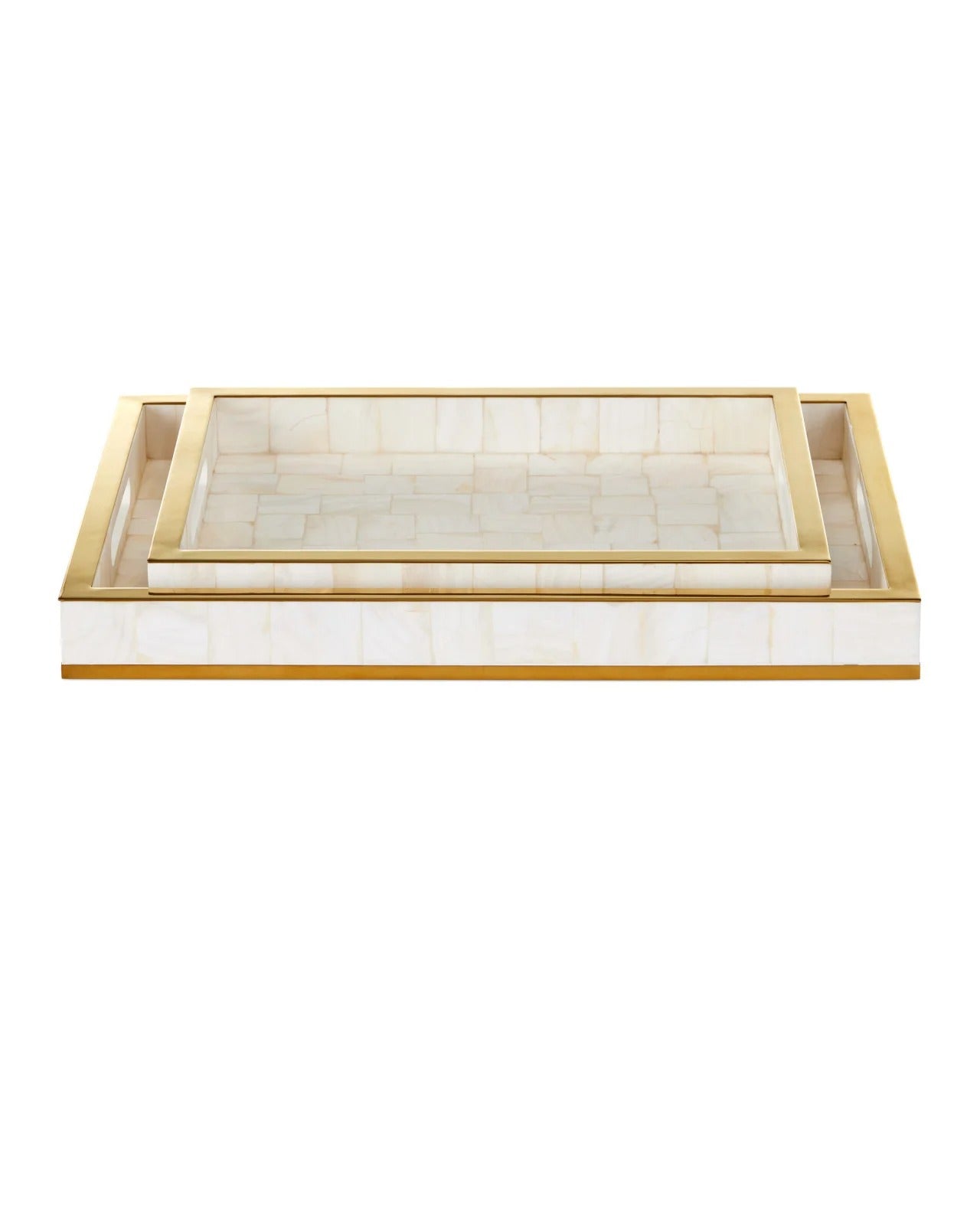 Casey Mother of Pearl Tray Set of 2.