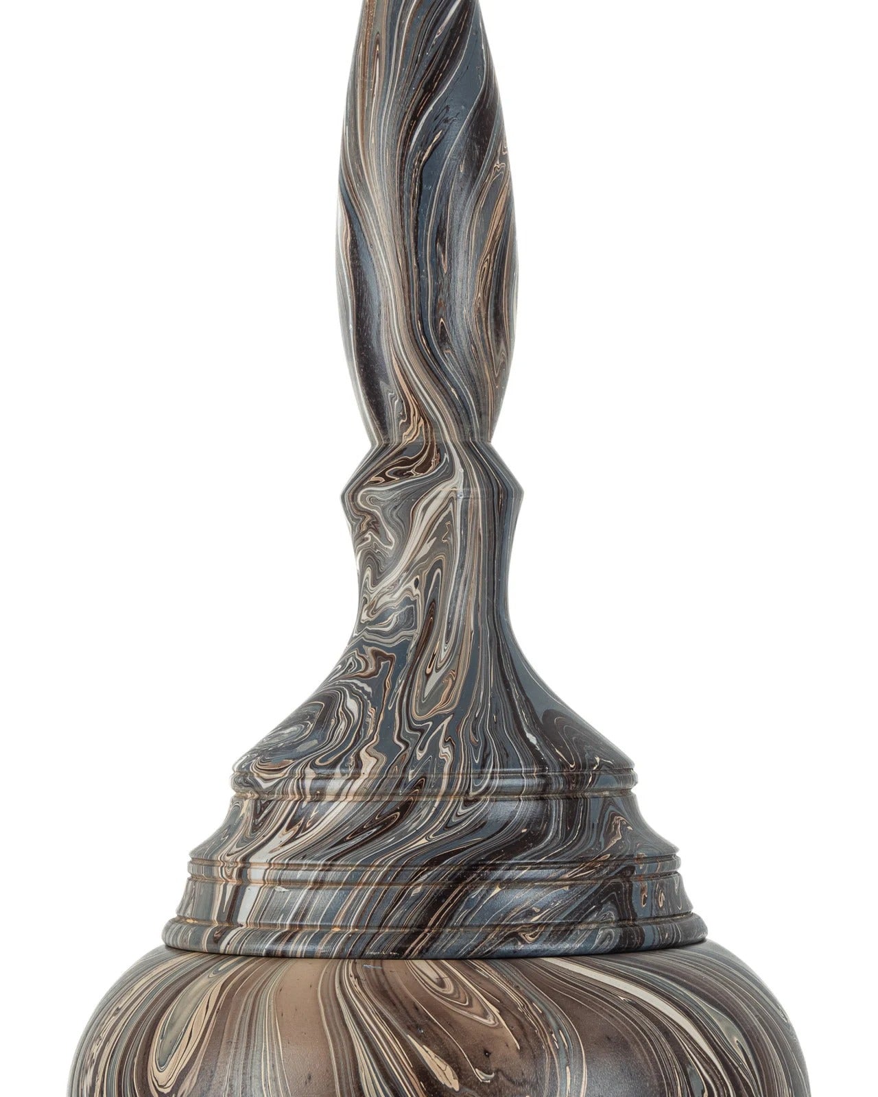 Marbleized Tall Turret Box.