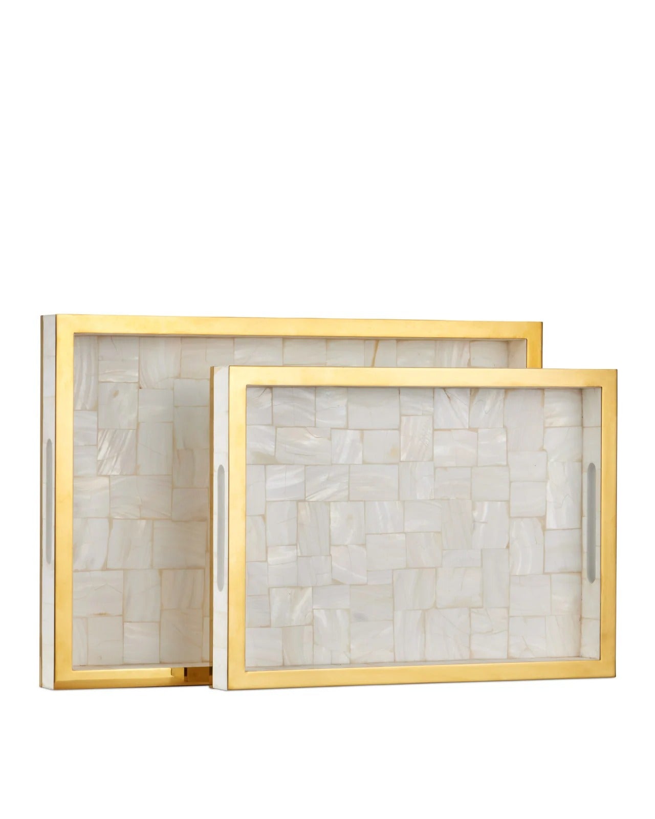 Casey Mother of Pearl Tray Set of 2.