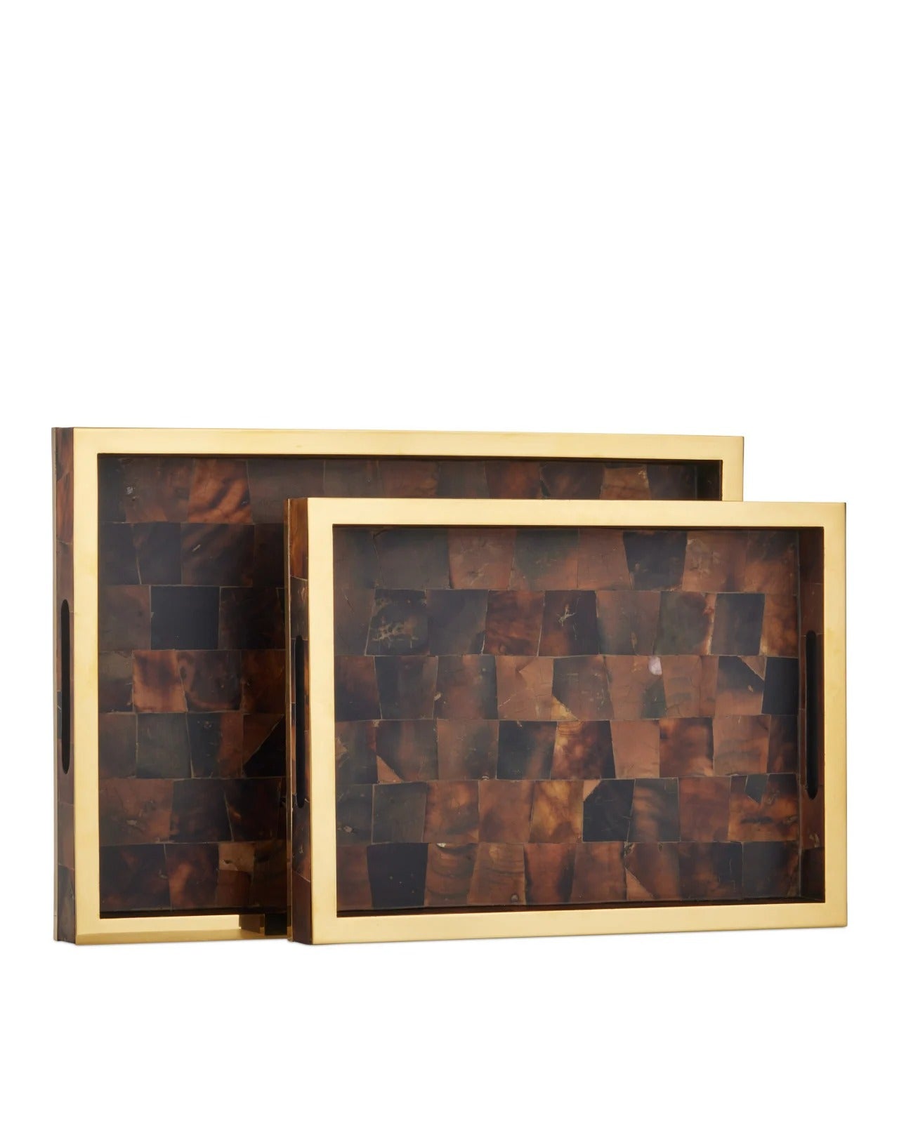 Casey Brown Tray Set of 2.