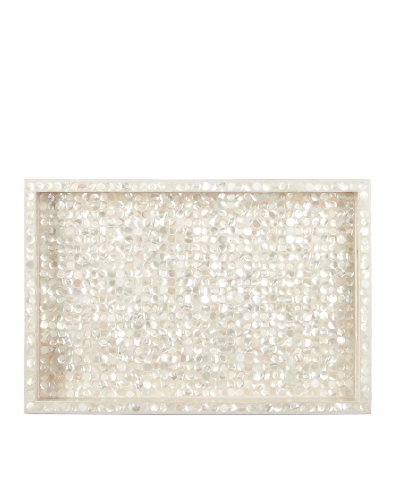 Gerri Dot Mother of Pearl Tray Set of 2.