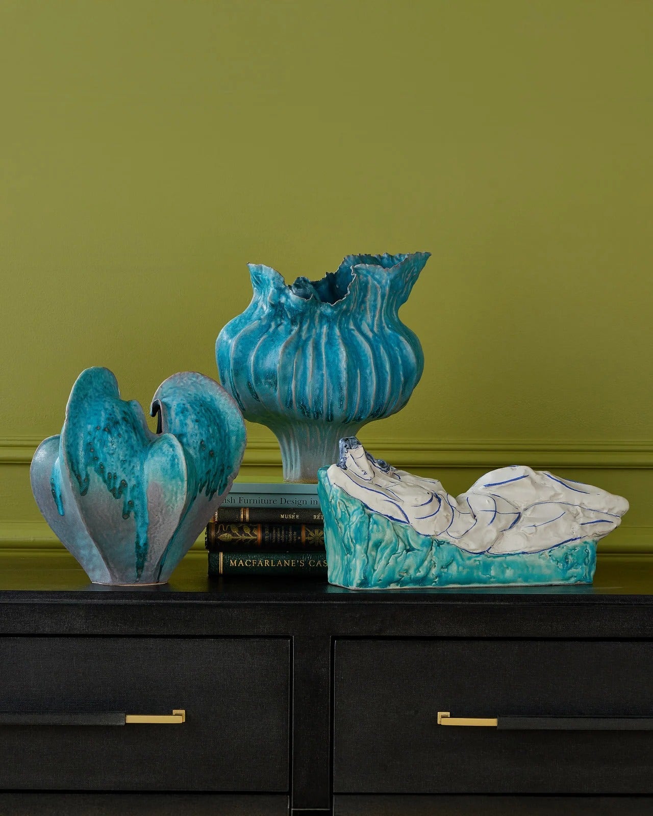 Free-Form Blue Vase.