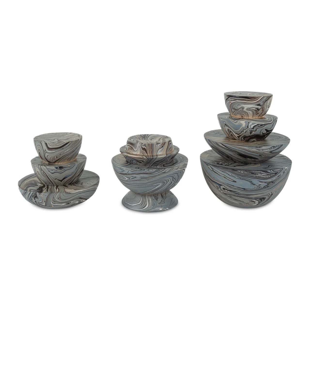 Marbleized Stacking Box Set of 3.