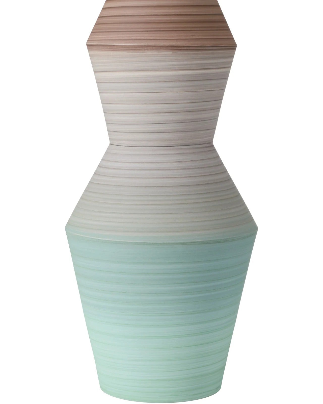 Happy 80's Brown & Pale Blue Vase Set of 2.