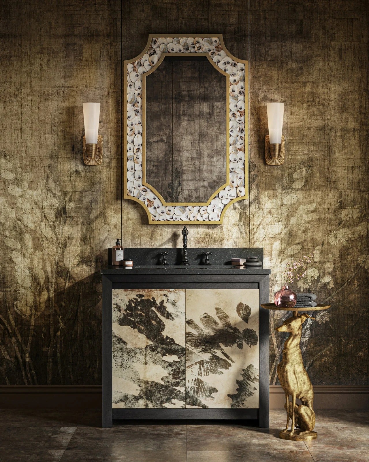 Bonaz Brass Bath Wall Sconce.