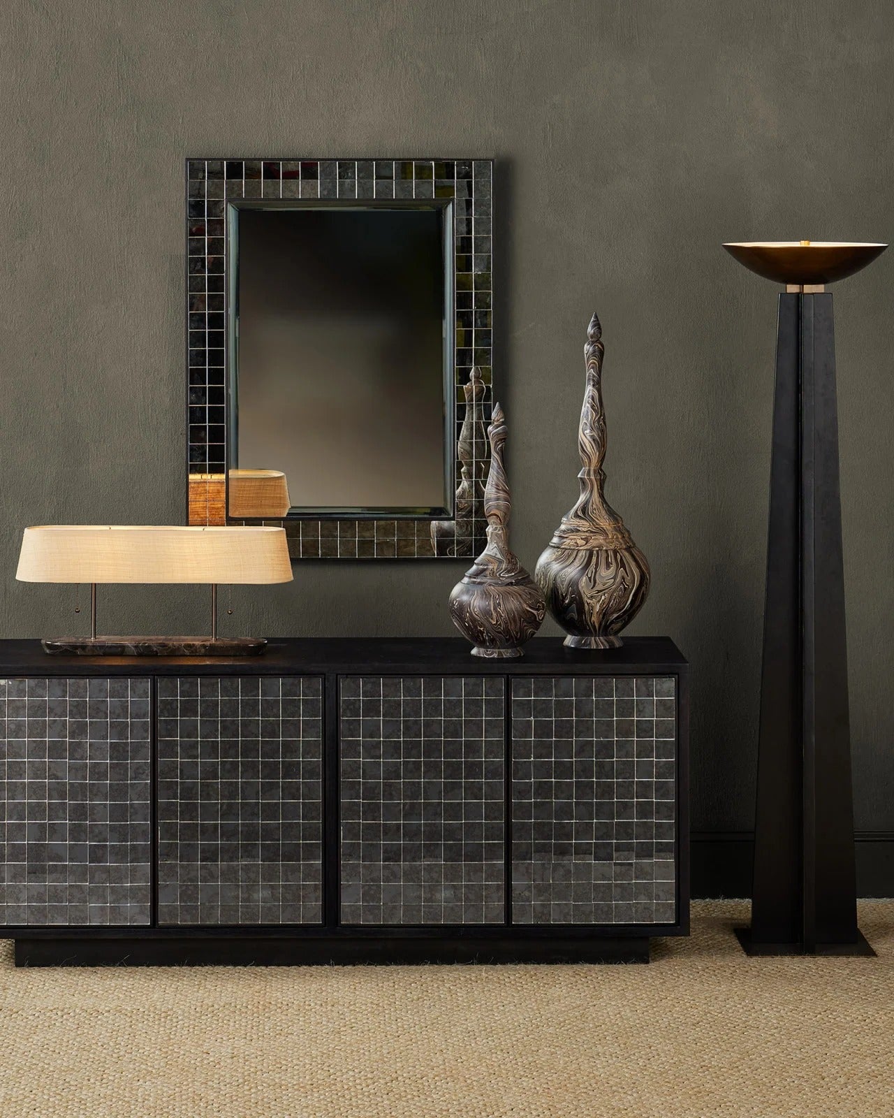 Marbleized Tall Turret Box.