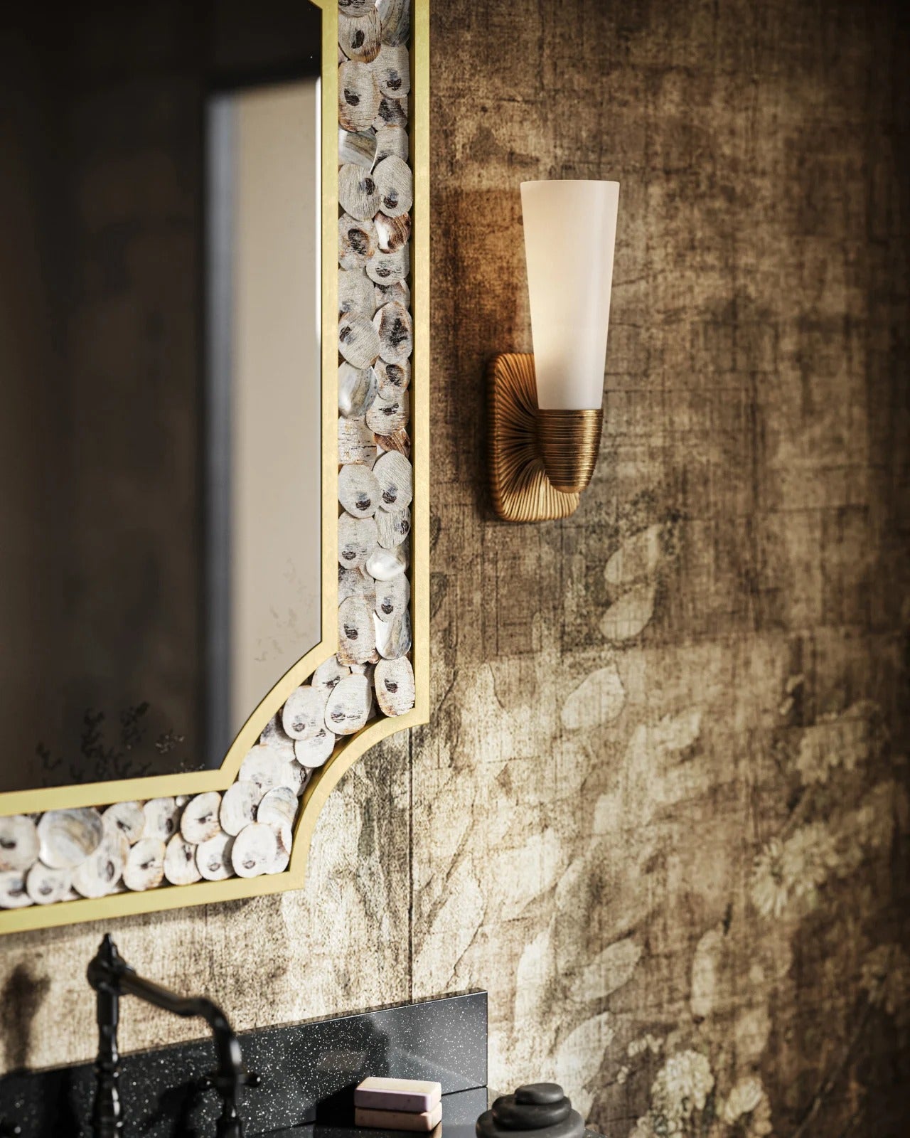 Bonaz Brass Bath Wall Sconce.